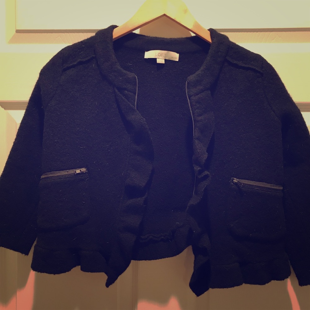 Wool cropped blazer